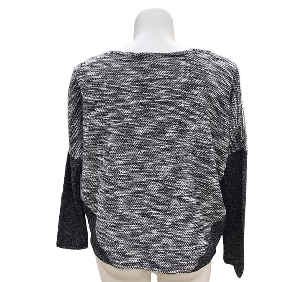 Jessica Simpson Danielle black space dyed crop top dolman sleeve size XL - Picture 2 of 10